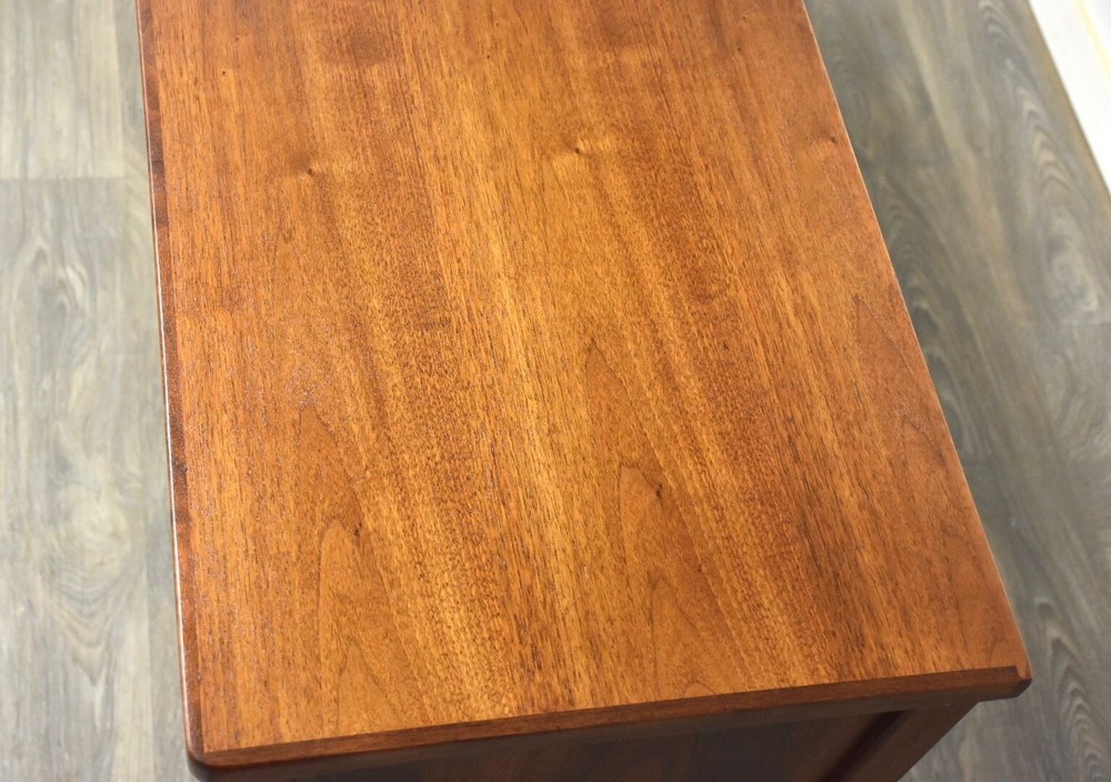Tall Walnut Mid Century Desk