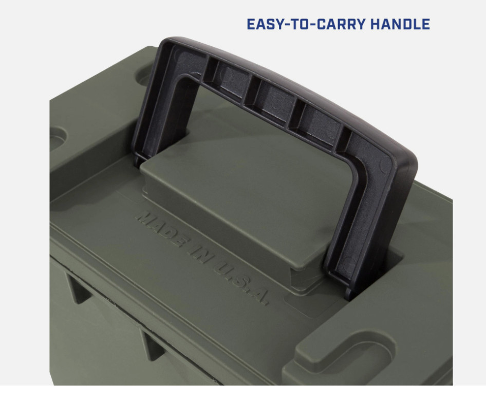 12626 Ammo Storage Box Stackable .30 Cal Field Boxes Water and Dust Resistant...