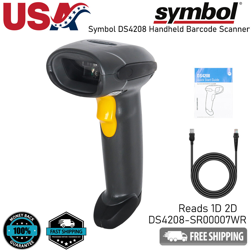 Symbol DS4208-SR00007WR Handheld Laser 1D 2D Imager Barcode Scanner Reader Wired