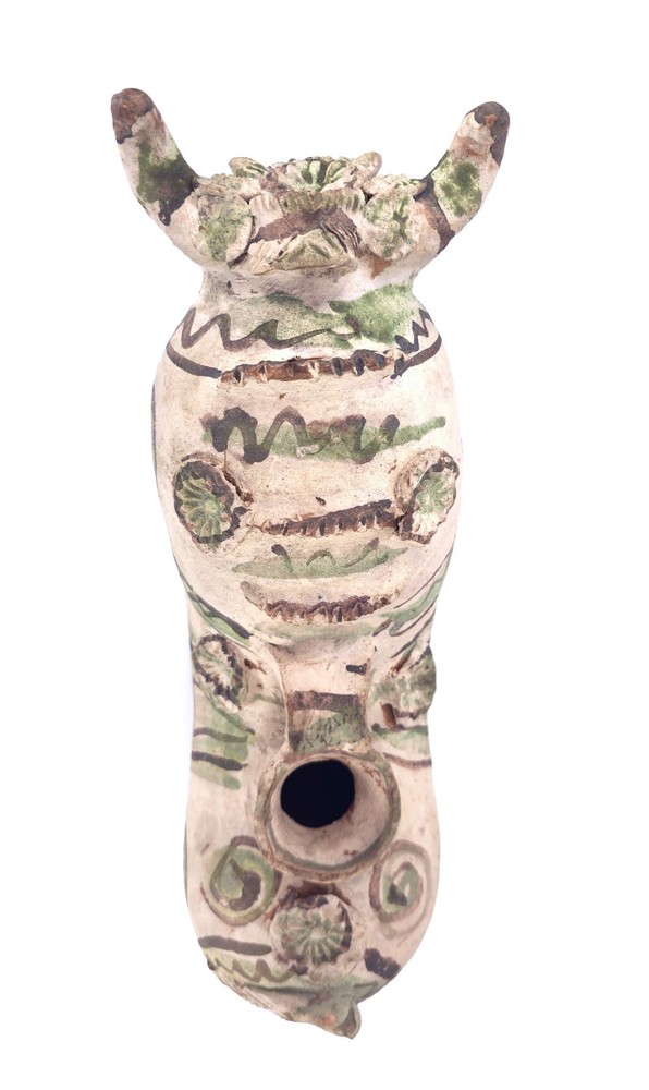Large Torito de Pucara' Ceramic Peruvian Bull Sculpture - Great Character