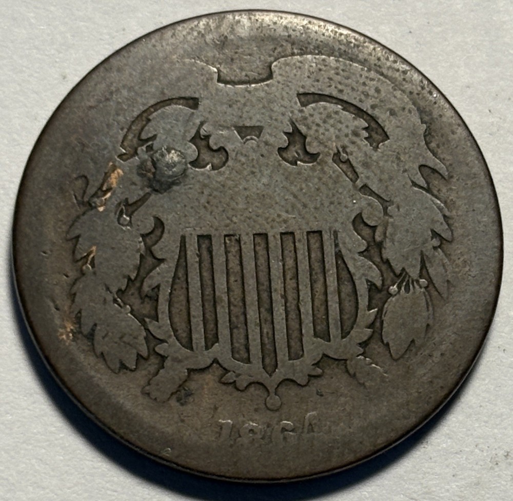 1864 Two Cent Piece — Circulated