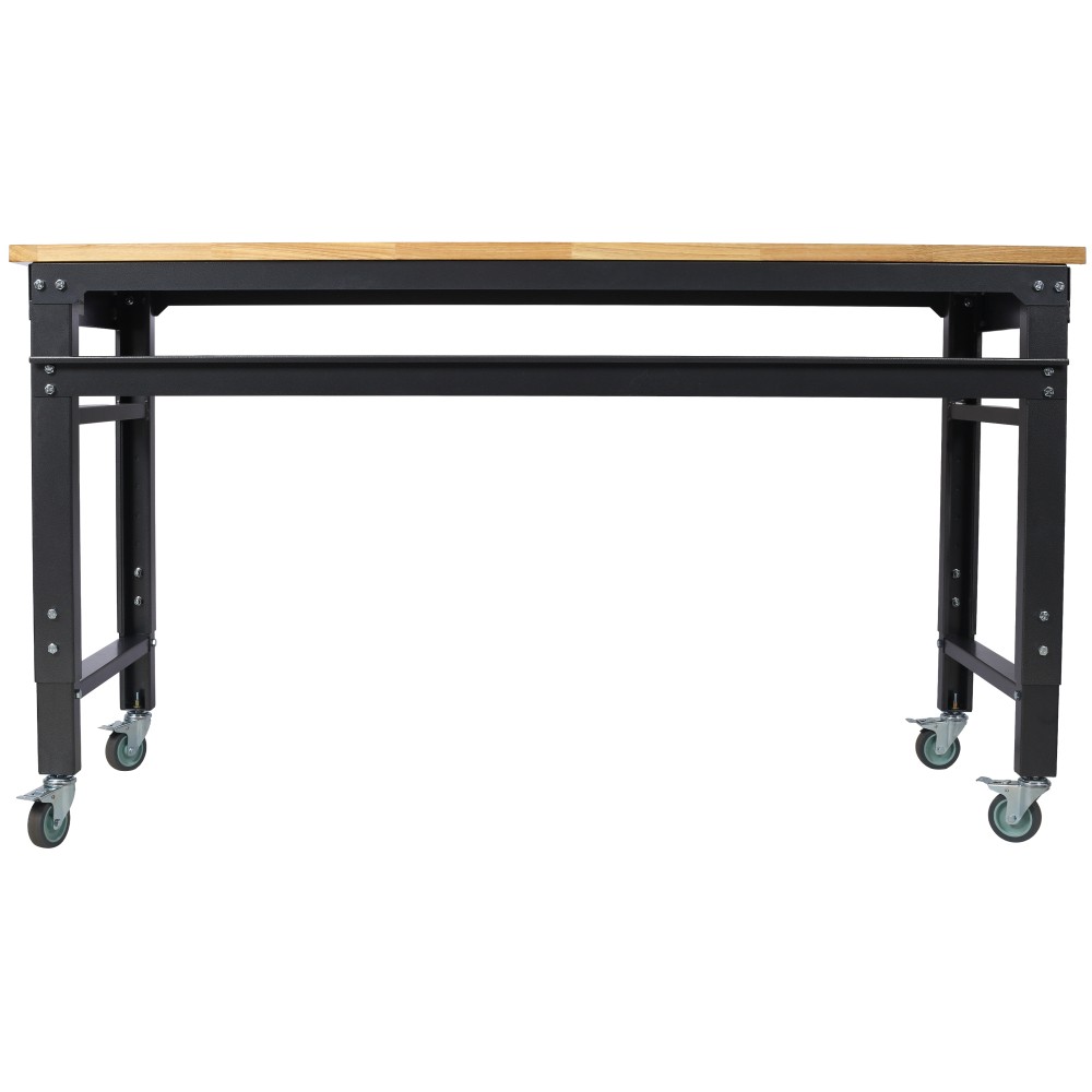 Heavy Duty Rolling Workbench, Locking Wheels Adjustable Height 60" Garage