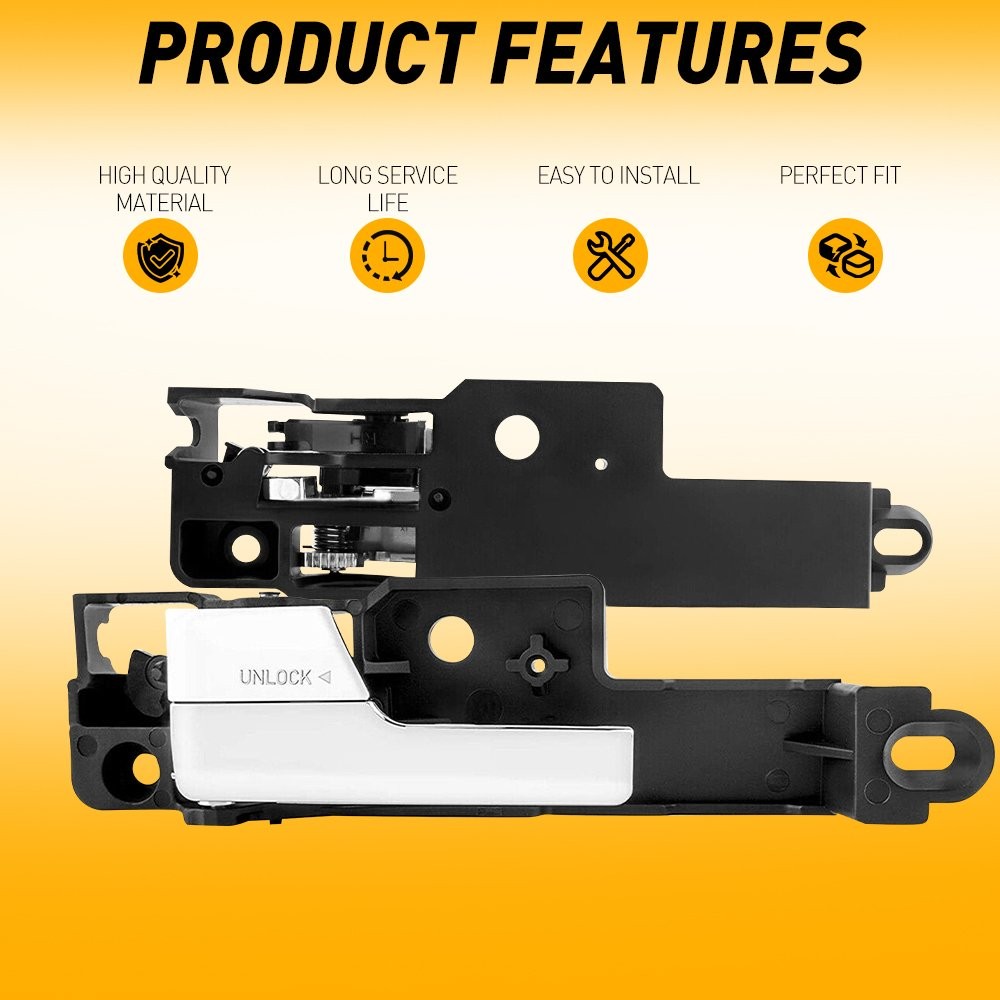 Front Driver Passenger Side Inside Interior Door Handle Chrome For Ford Fusion E