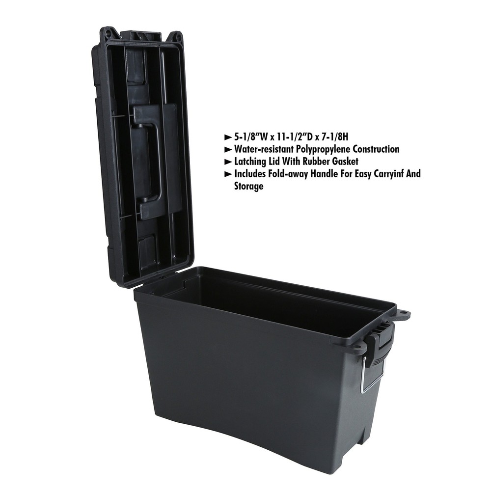 Plastic Field/Ammo Storage Boxes, Black, 84-404