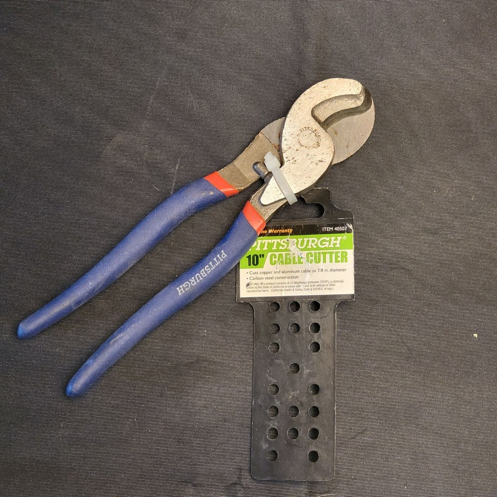 Pittsburgh 10" Cable Cutter New *surface rust from storage, unused