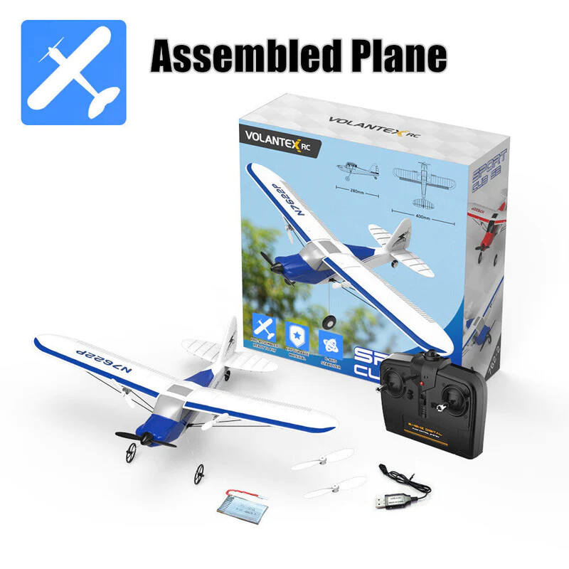 RC Micro Trainer CUB S2 400 RC Plane W/ Gyro Stabilization 2.4ghz RTF (2Ch)