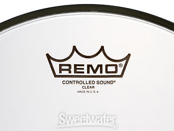 Remo Controlled Sound Clear Drumhead - 12" - with Black Dot