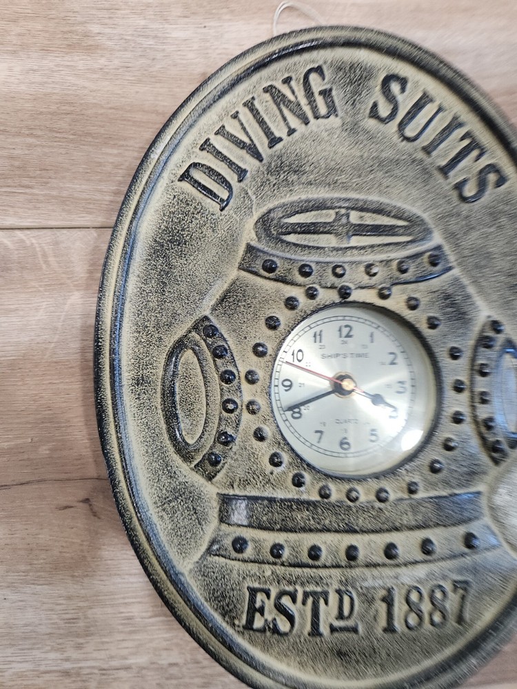 Vintage advertising Clock Diving Suits J. Chester