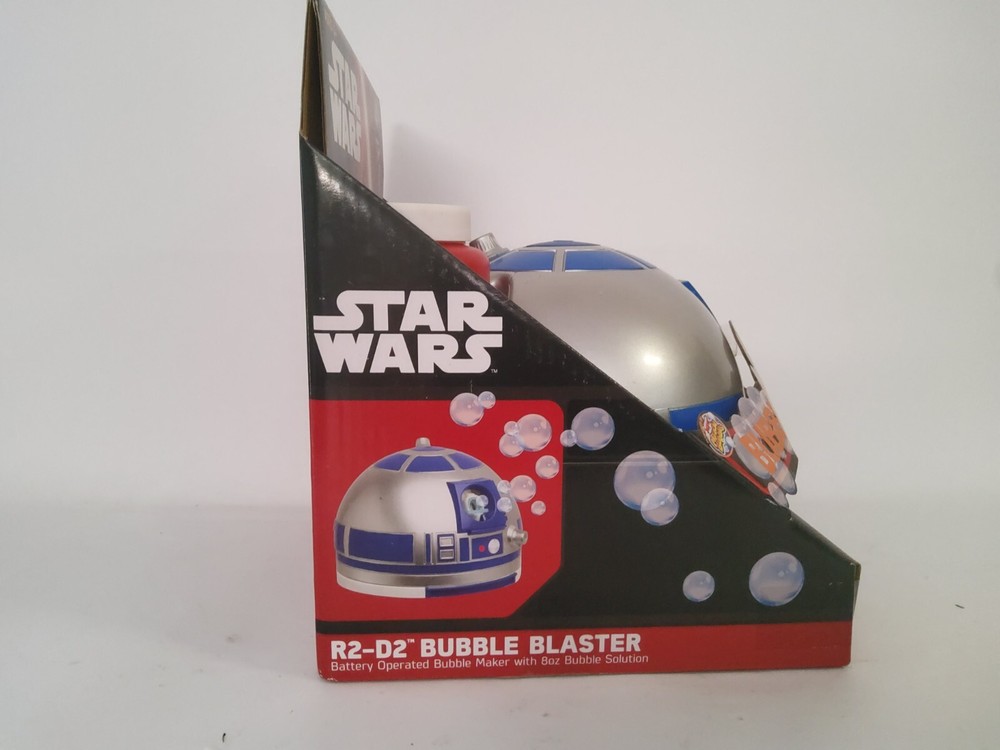 STAR WARS R2-D2 BATTERY OPERATED BUBBLE BLASTER WITH 8OZ BUBBLE SOLUTION SEALED