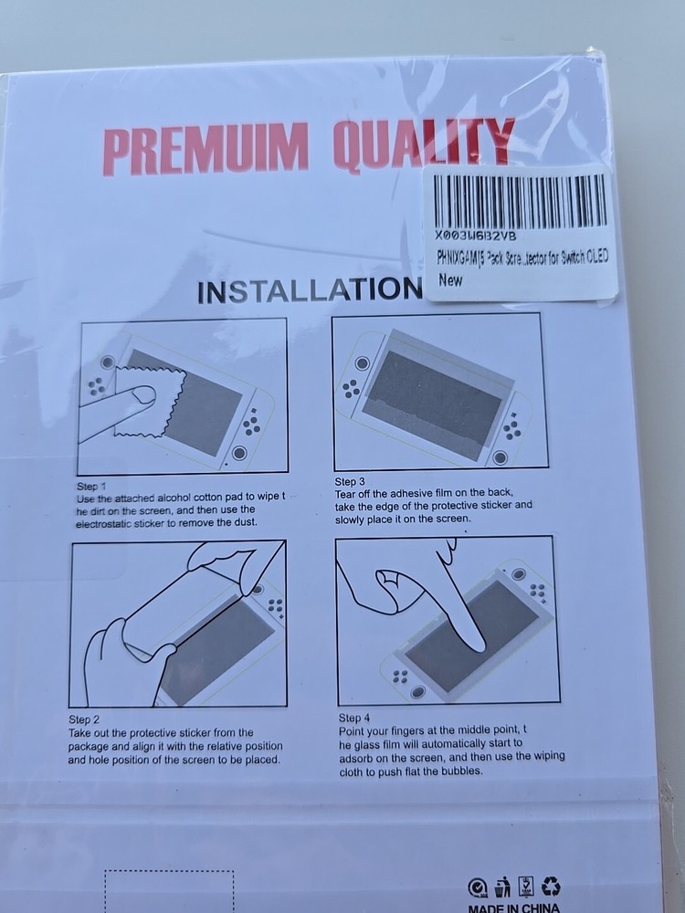 Five pack screen protector for nintendo switch o l ed