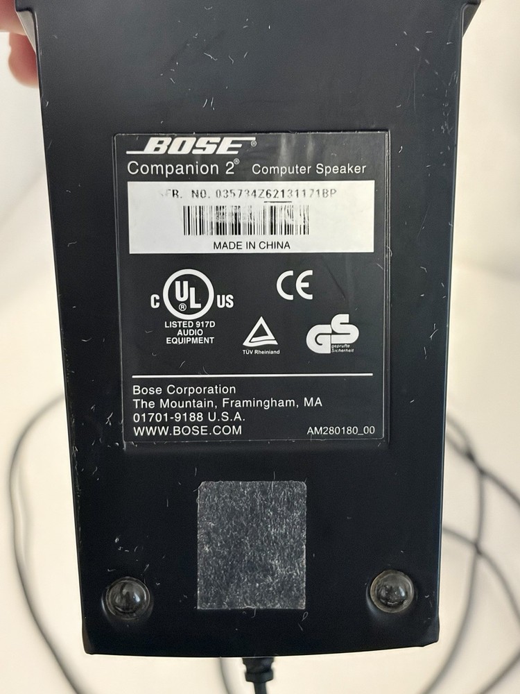 Bose Companion 2 Computer Left Speaker Silver Face