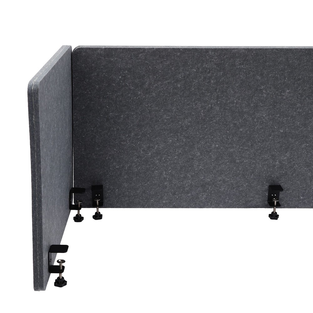 Rectangle Office Partition Grey Desk Divider For Schools Desktop Privacy Panel