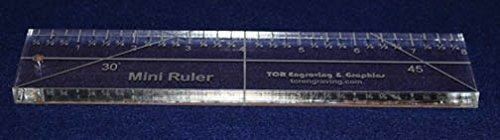 8" Mini Ruler --Template 3/8"- Clear Acrylic - Quilting/sewing