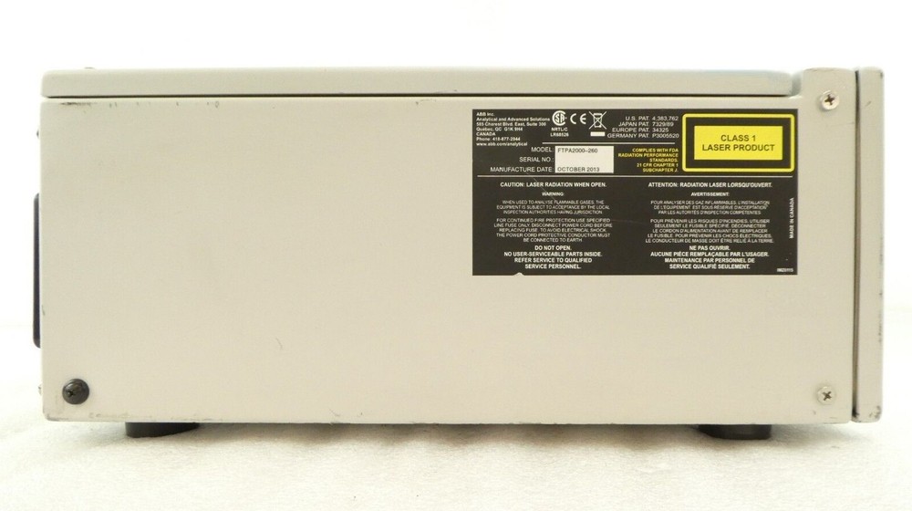 ABB FTPA2000-260 FT-NIR Fiber Optic Measurement Process Analyzer Unit Untested