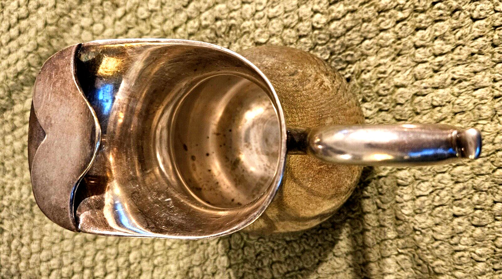 Vintage Silver / Silver Plate Footed Pitcher marked WA India