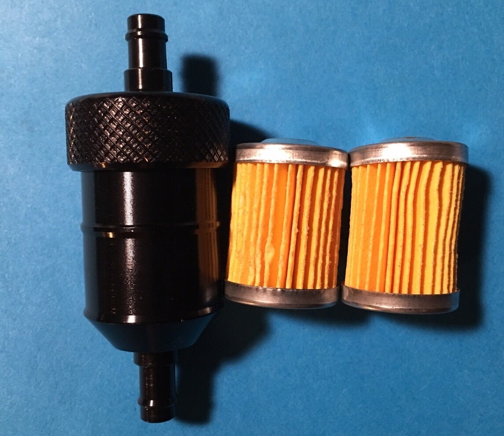 1/4" BLACK ANODIZED UNIVERSAL ALUMINUM FUEL FILTER KIT