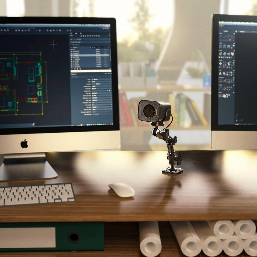 Robust Aluminum Camera Wall Mount - Easy Installation & Multi-Angle Adjustments