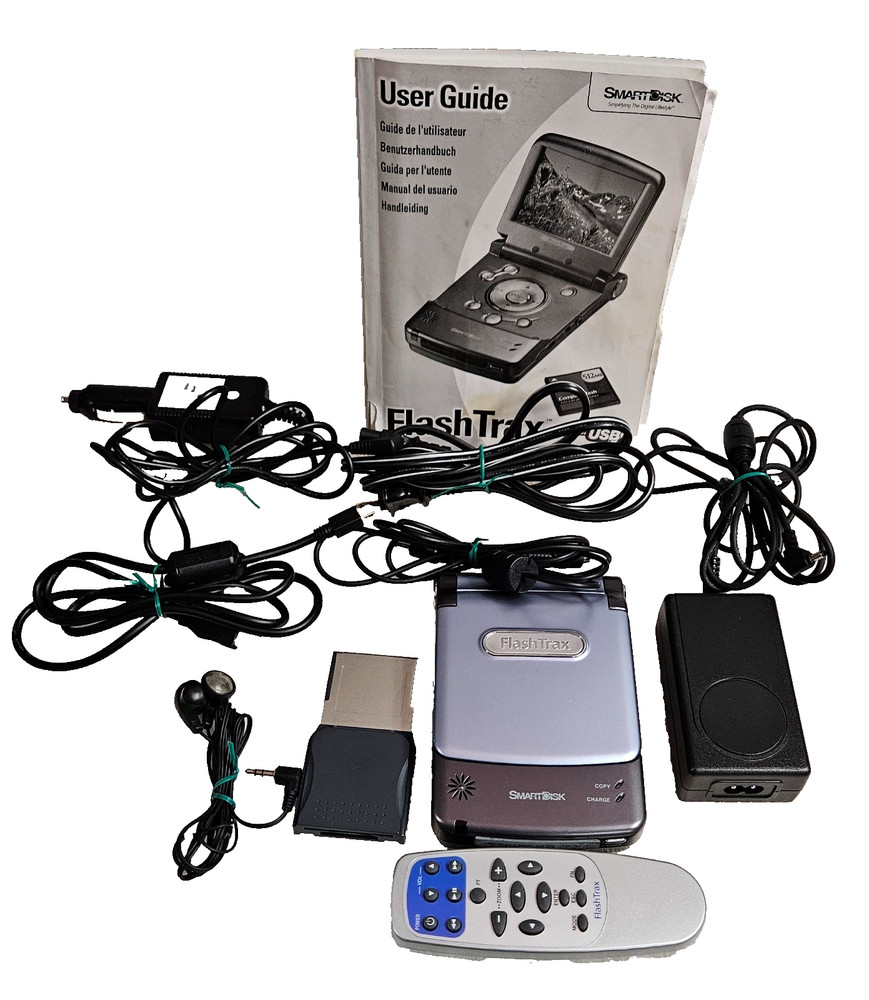 FlashTrax ~ FTX20 SmartDisk Digital Multimedia Storage & Player BUNDLE