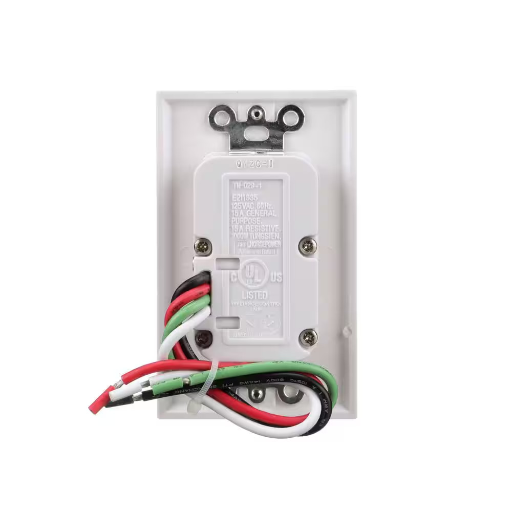 15-Amp 7-Day In-Wall Programmable Digital Timer Switch, White