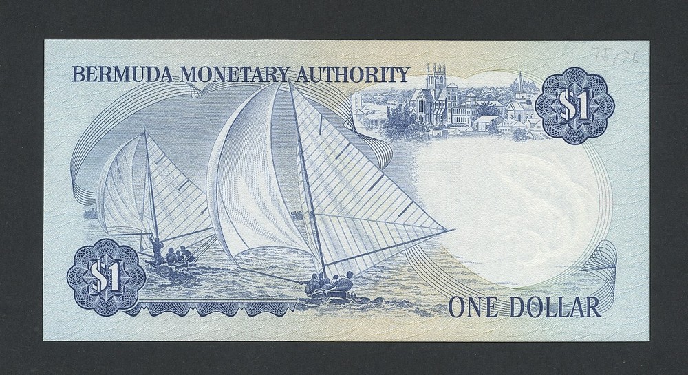 BERMUDA $1 note 1979 QEII Krause 28b Uncirculated Banknotes