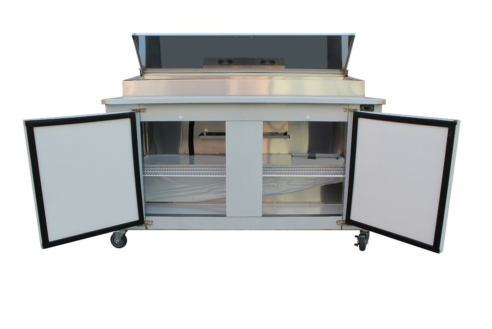 New Cooltech 2-Door Refrigerated Pizza Prep Table 60"