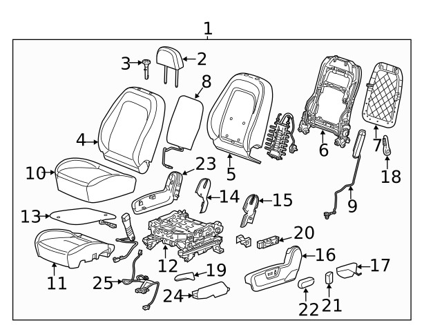 Genuine GM Seat Back Cover 22761146