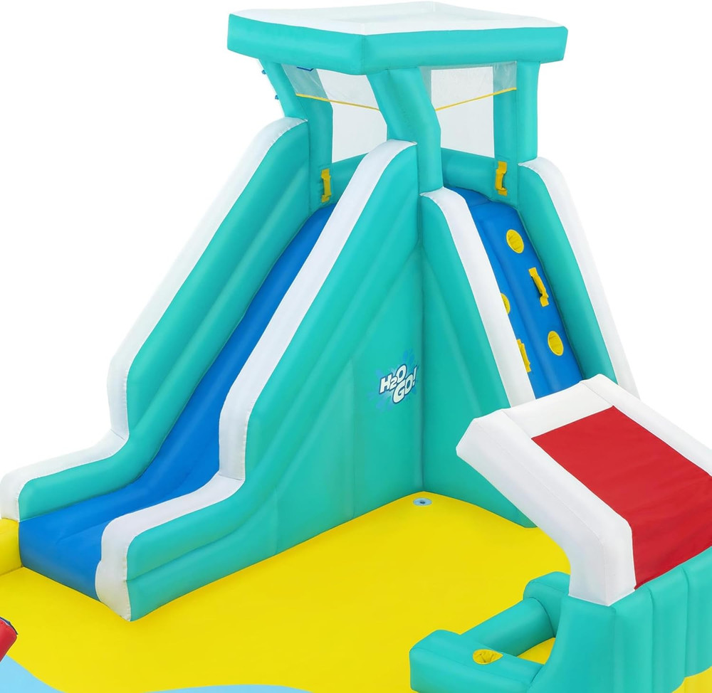 H2OGO! Mega Inflatable Water Park with Climbing Wall & Canopy Fun