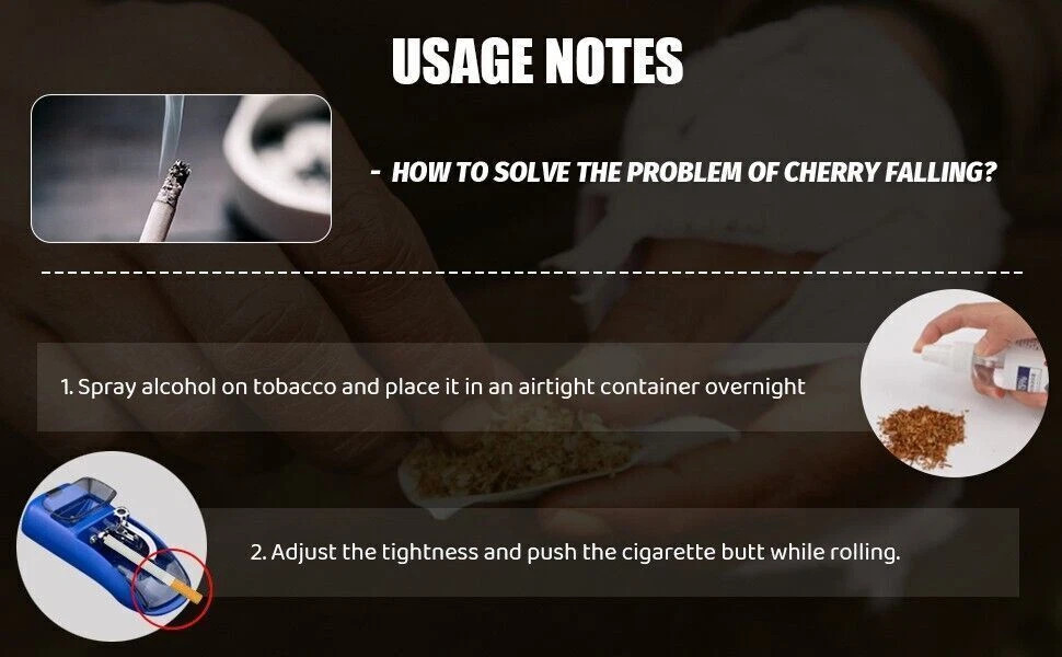 Cigarette Machine Automatic Electric Rolling Roller Tobacco Injector Maker US