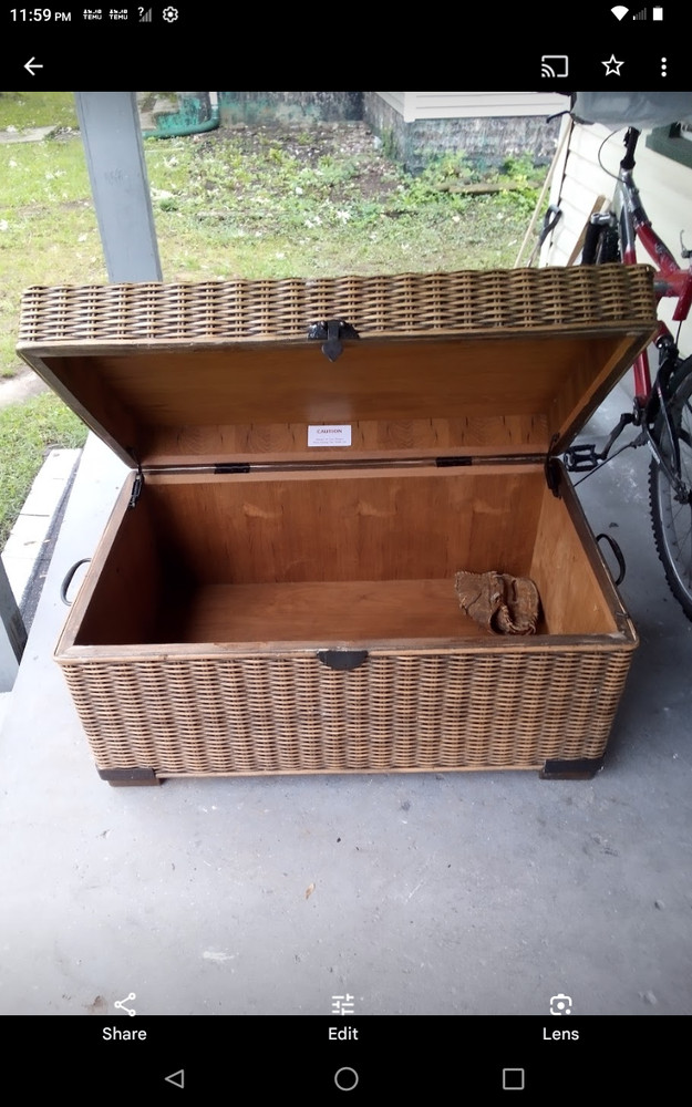 1970 Wicker Cedar Chest
