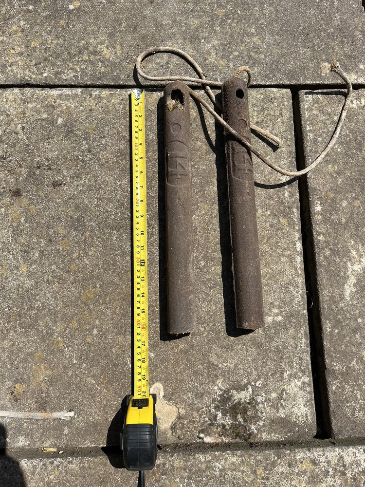 2 x Antique Sash Window Weights. Small. 4kg Each