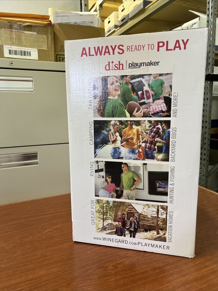 Dish Playmaker Bundle Portable Automatic Satellite TV Antenna w/receiver, white