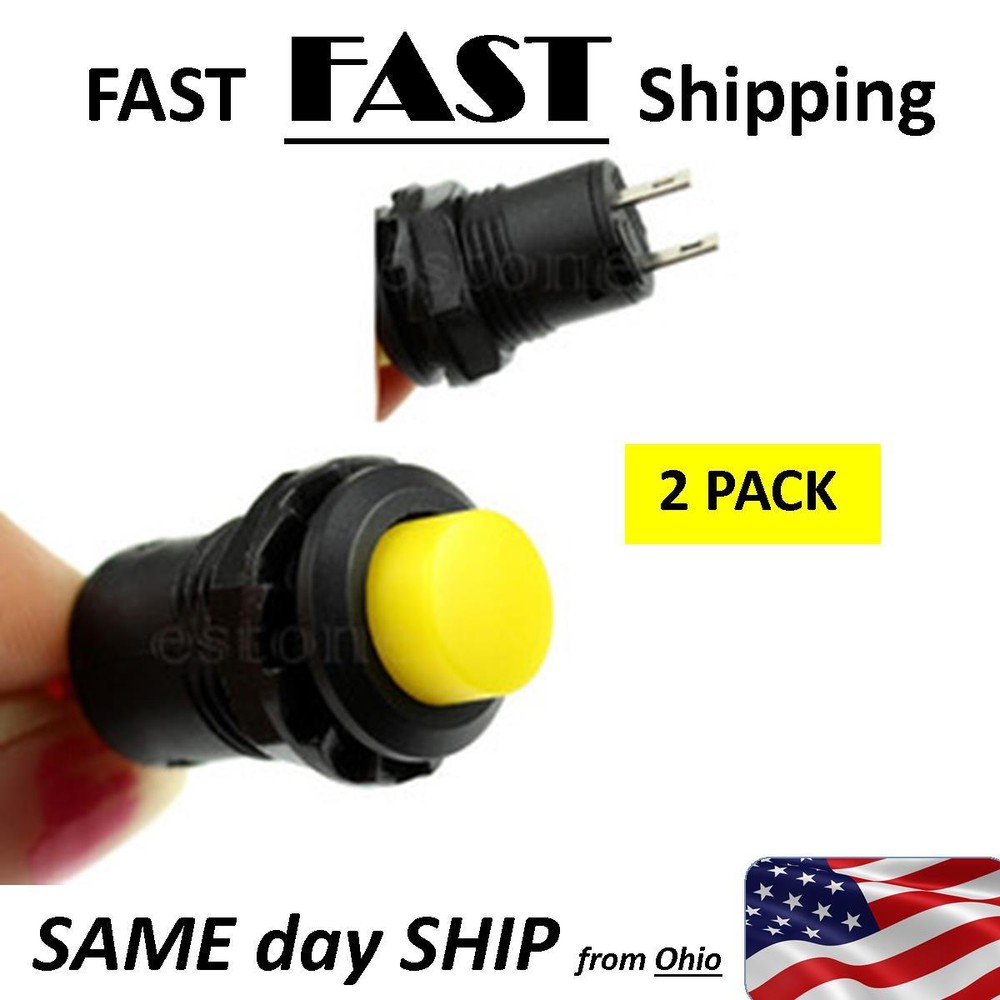 2 x SWITCH latching ON / OFF ac & dc application - yellow