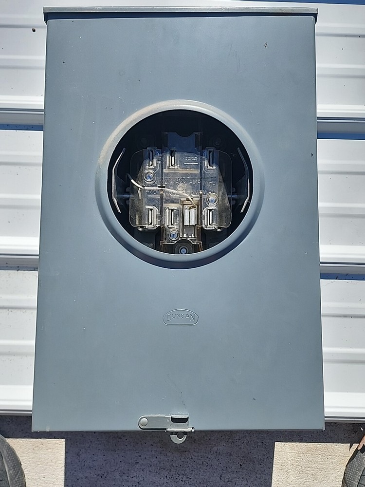 Duncan 200 Amp Meter Socket Can Ringless 7T Jaw 3 Phase Bypass