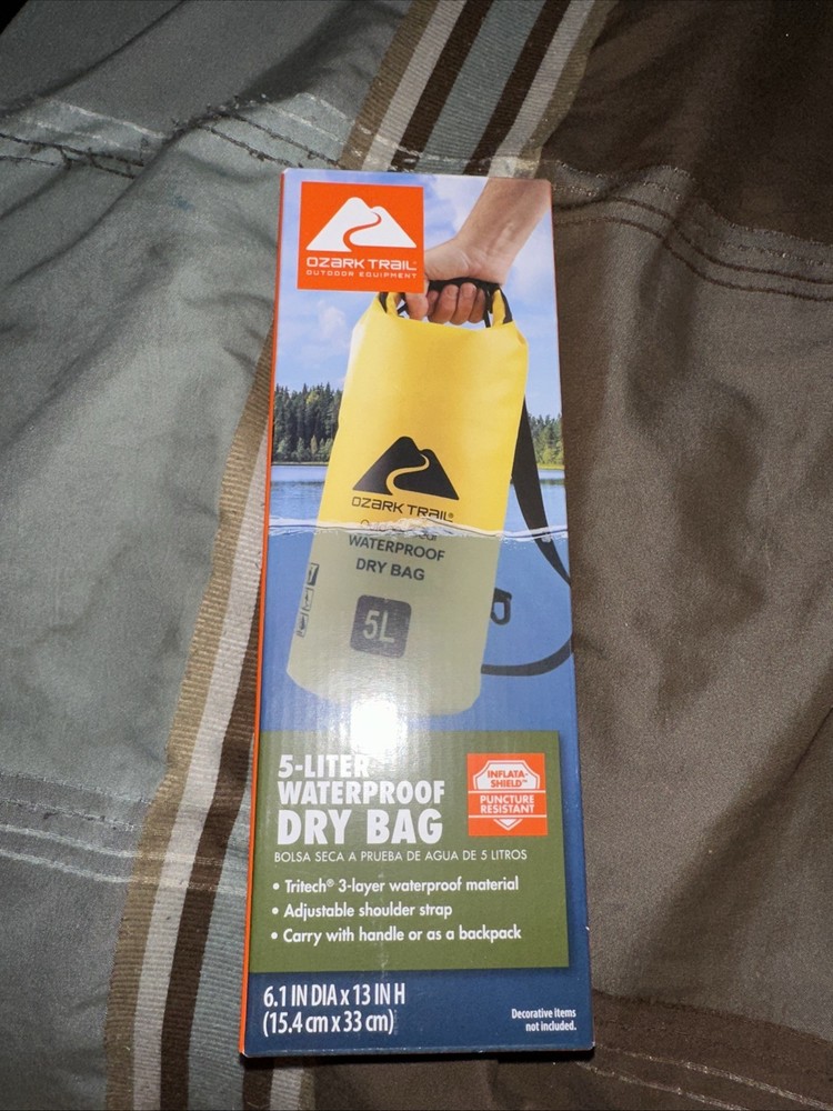 Ozark Trail Waterproof Tritech 5L Dry Bag with Shoulder Strap
