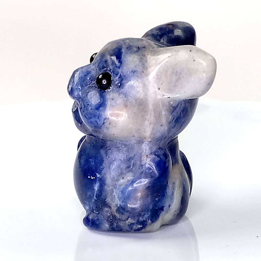 Sodalite Crystal Pig Figurine – Deep Blue Patterned | 41g | A37