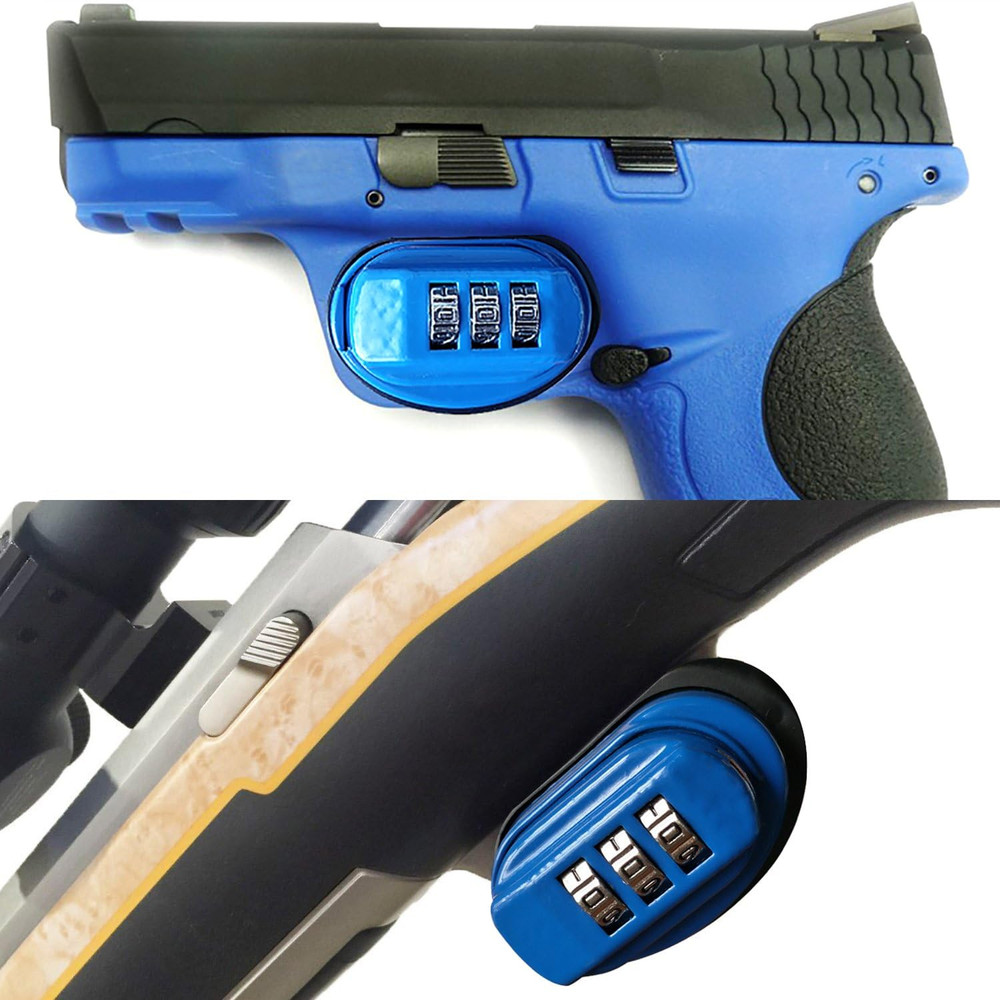 Trigger Lock 3 Digit Combination Gun Lock Gun Trigger Lock Accessories Blue