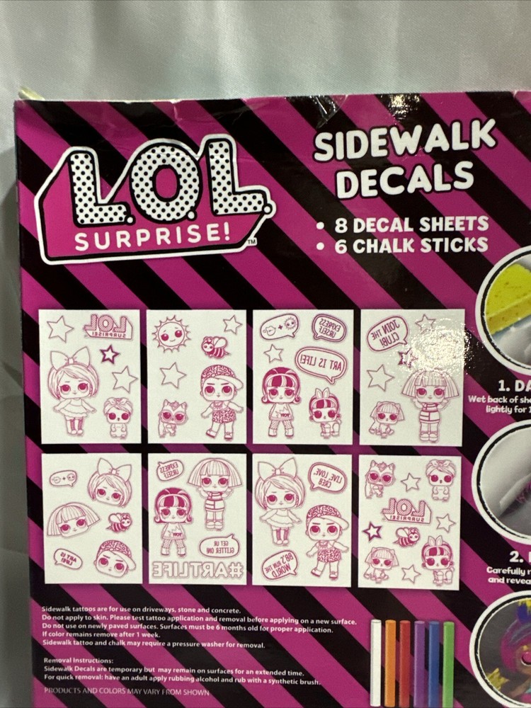 LOL Suprise Sidewalk Decals