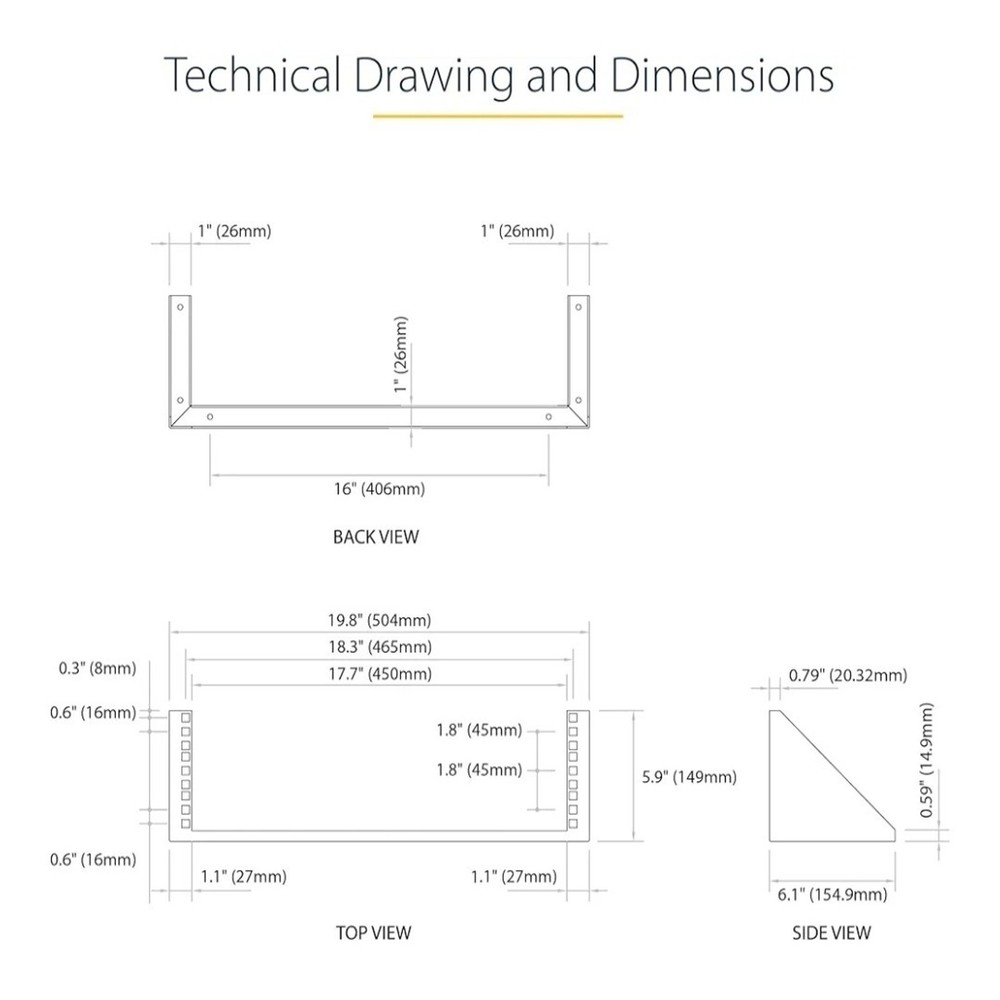 19" Wall Mount For Data/AV/IT/Computer Equip by StarTech