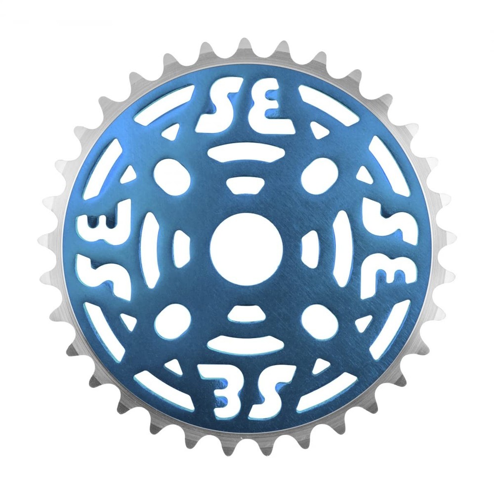 SE BIKES One Piece Alloy Chainring Anodized Blue