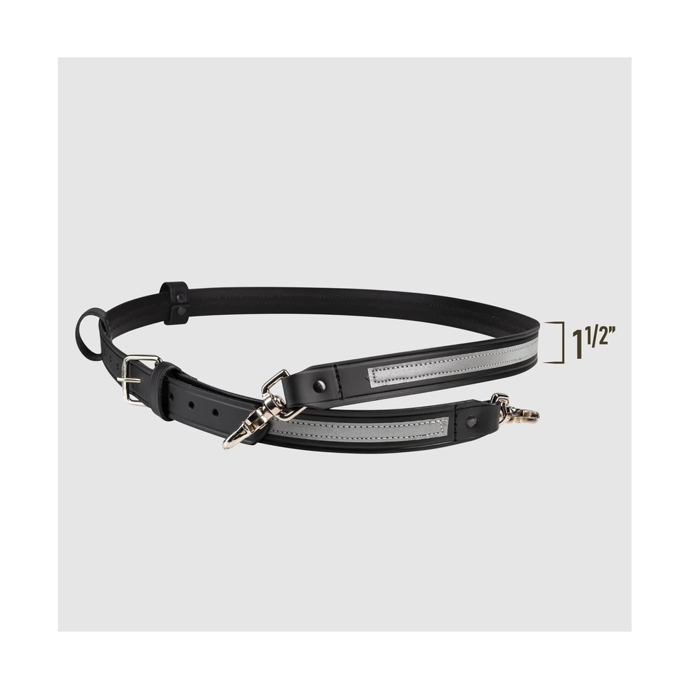 Firefighter Reflective Radio Strap and Holder Leather Bundle Set Includes Rad...