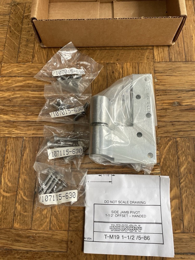 Rixson M19 Intermediate Pivot 1.5” Offset US26D Satin Chrome Left Hand