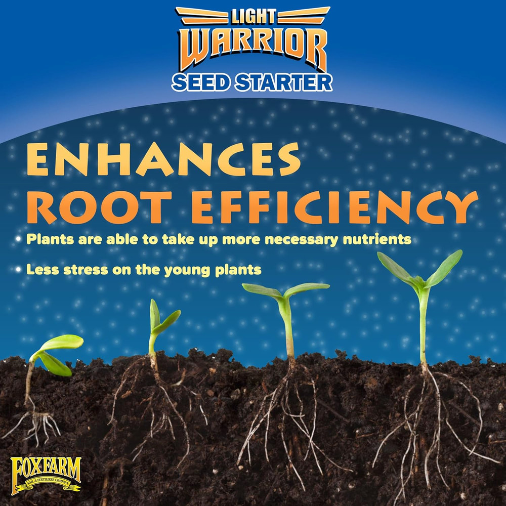 Light Warrior Seed Starter Growing Medium, 12 Quart - Beneficial for Seed Germin