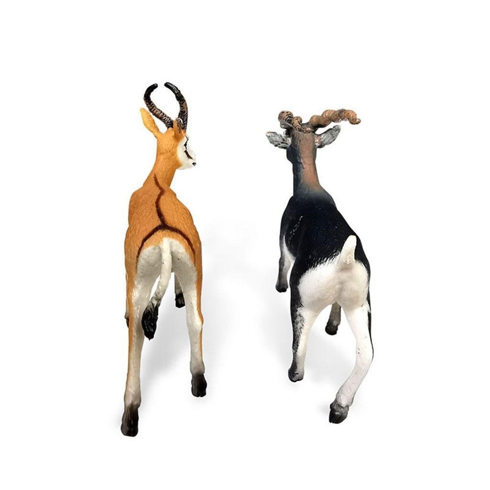 2 Pieces Simulation Antelope Deer Figurines Action Figure