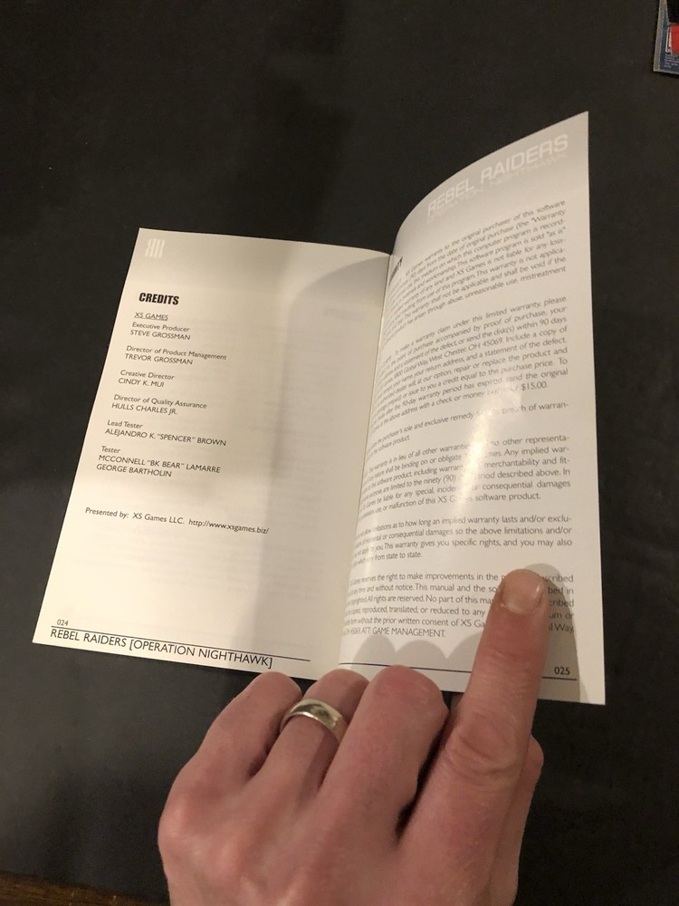 rebel raiders operation nighthawk ps2 Manual only