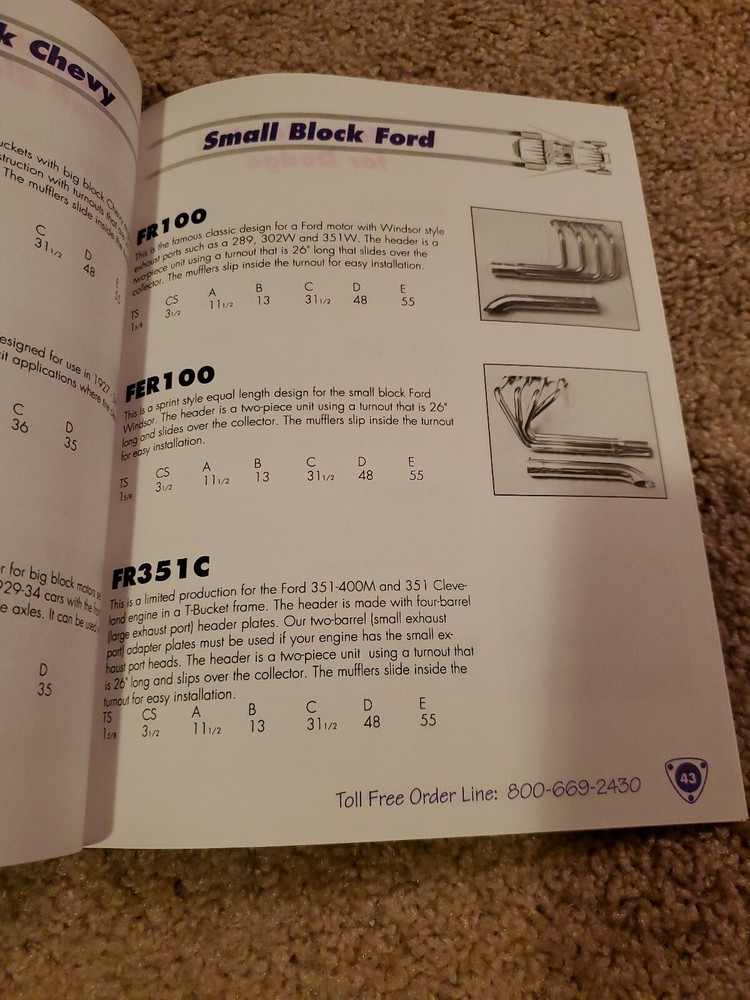 Sanderson Street Rod Headers 1995 Catalog