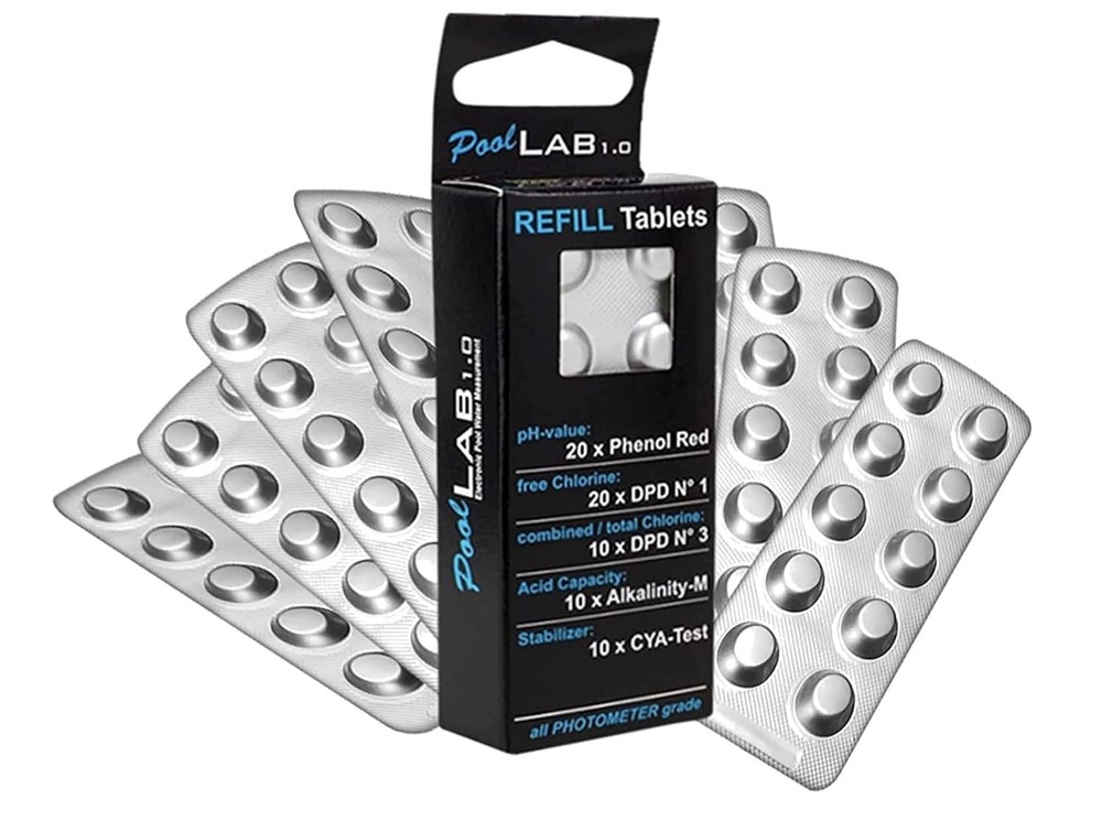 Replacement Water Testing Tablets for Pool Lab 1.0 Kit 70 Tablets PoolWater...