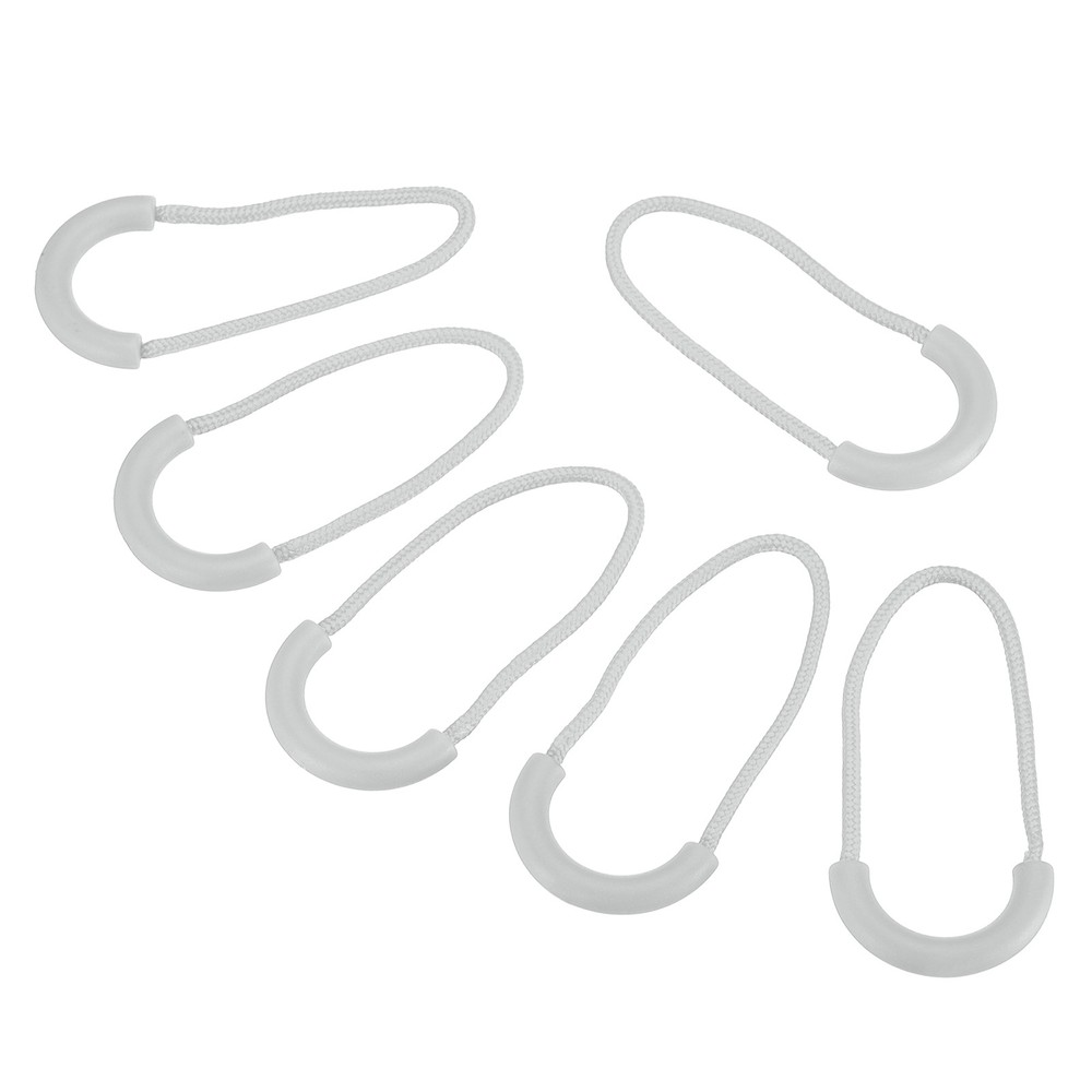 Zipper Pulls Replacement, 15 Pack Extension Cord Handle for Bags, Light Gray