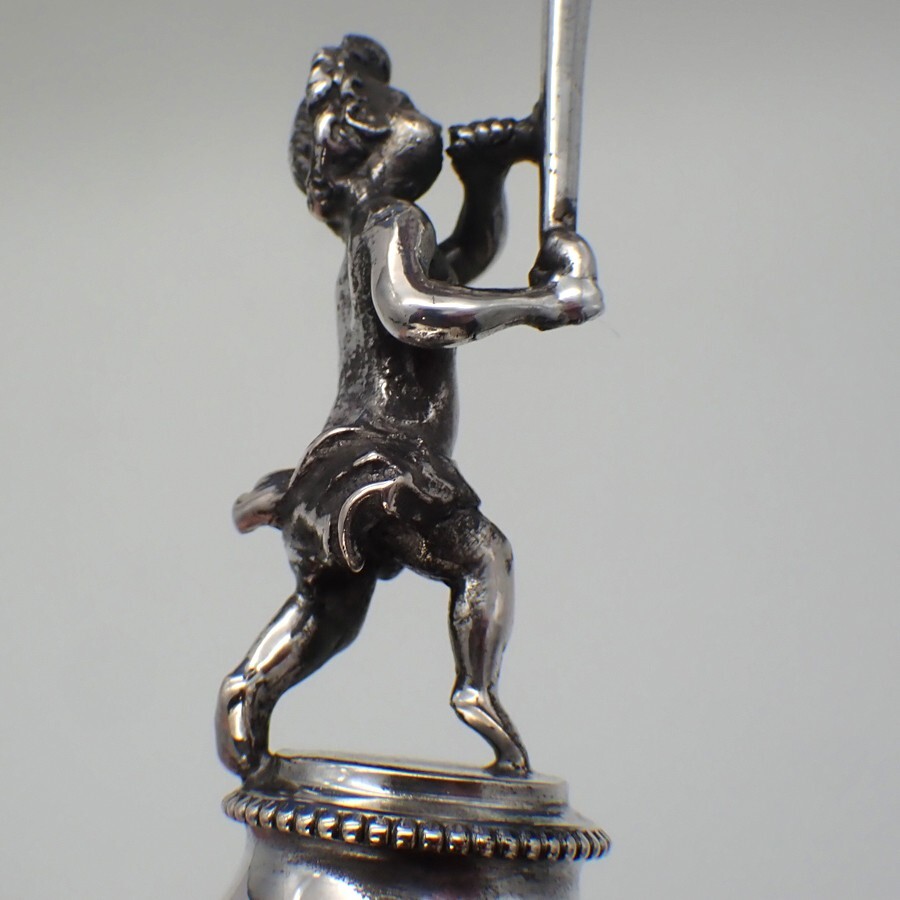 Candlesticks Pair Cherub Figures 800 Silver Italy