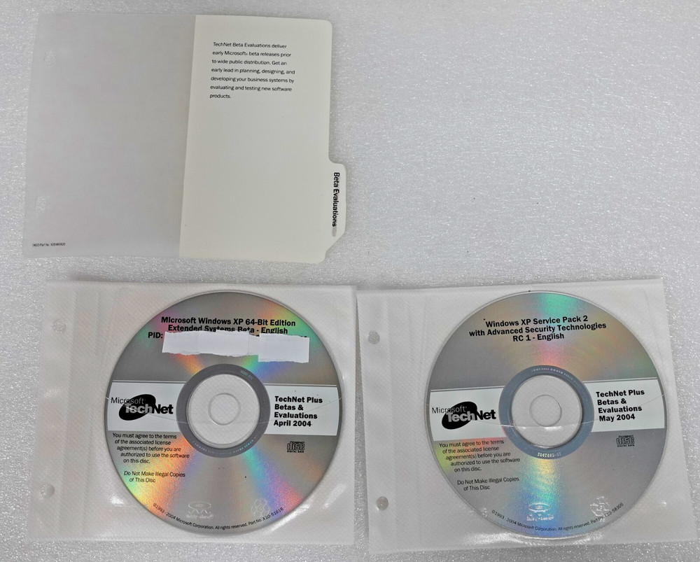 MICROSOFT TechNet Plus Subscription 89 Disc Lot