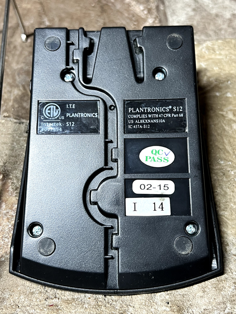 Used Plantronics S12 Headset Base ONLY